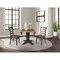 International Concepts 42 in. Solid Wood Round Drop Leaf Pedestal Table with 2 Dining Chairs in Hickory/Washed Coal K45-42DPT-23B-C617-2 - alternate 3